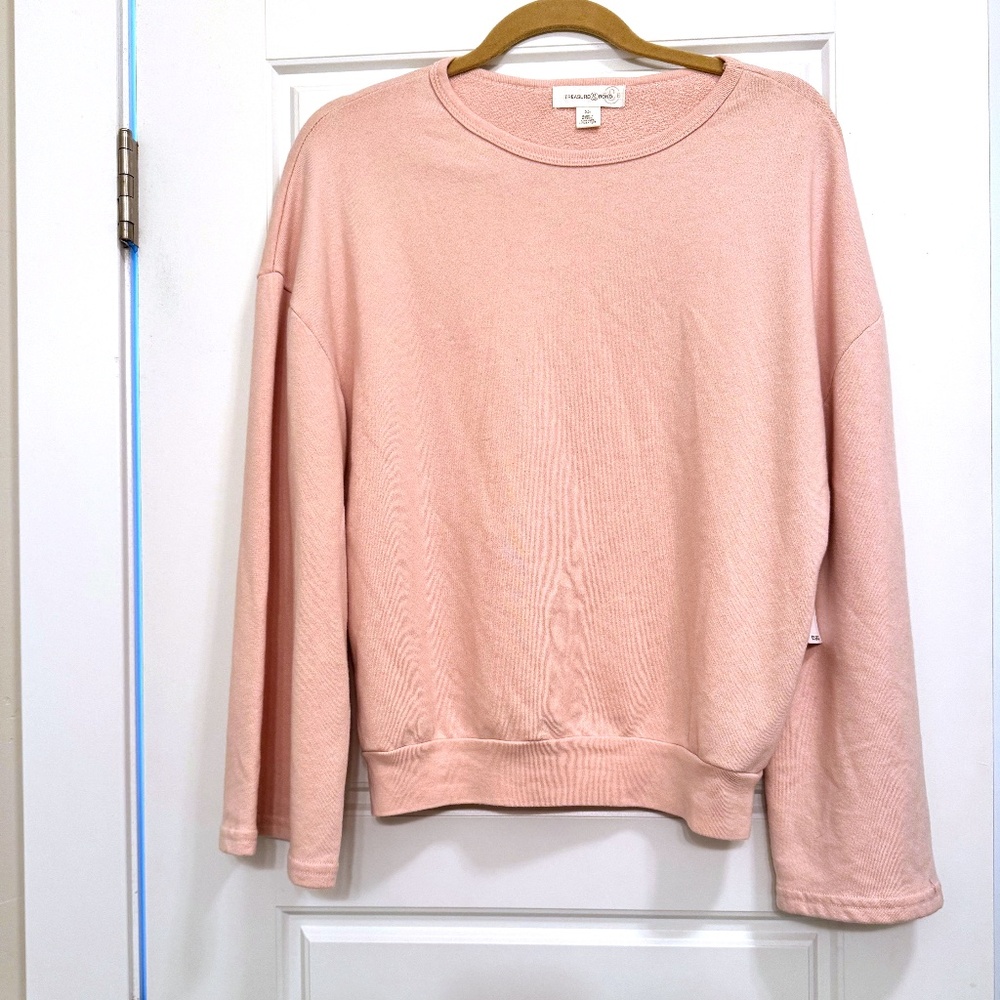 Volume Sleeve Sweatshirt in Pink Smoke, XS, NWT